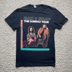 Dan + Shay The Arena Tour Shirt Small Black Short Sleeve Concert Band Tee